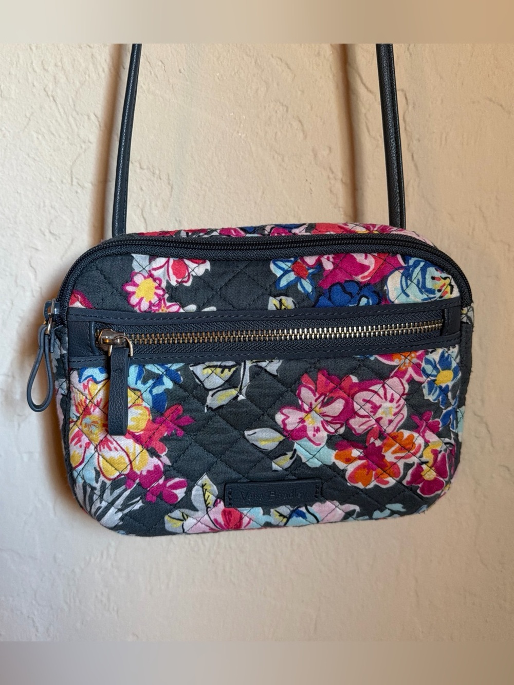 Vera Bradley Iconic RFID Little Crossbody Bag in Pretty Posies